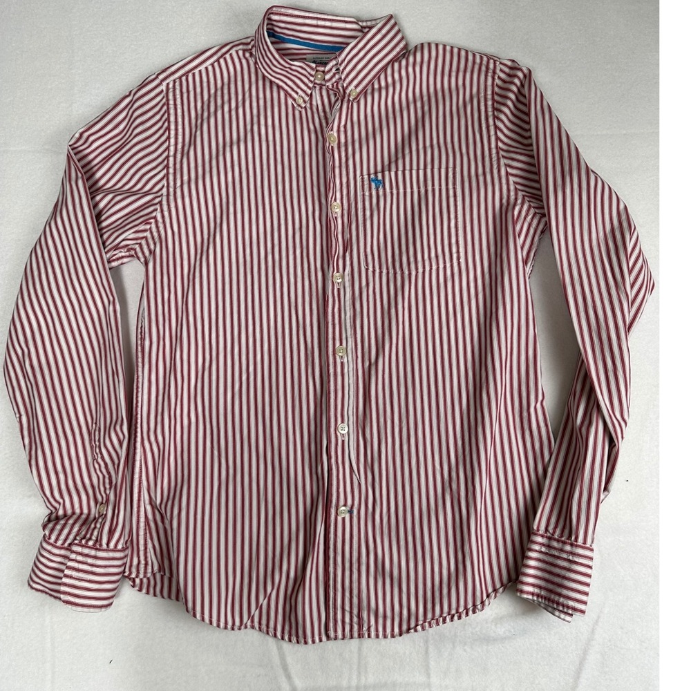 Abercrombie & Fitch Mens‎ Button Down Shirt Medium Striped Long Sleeve